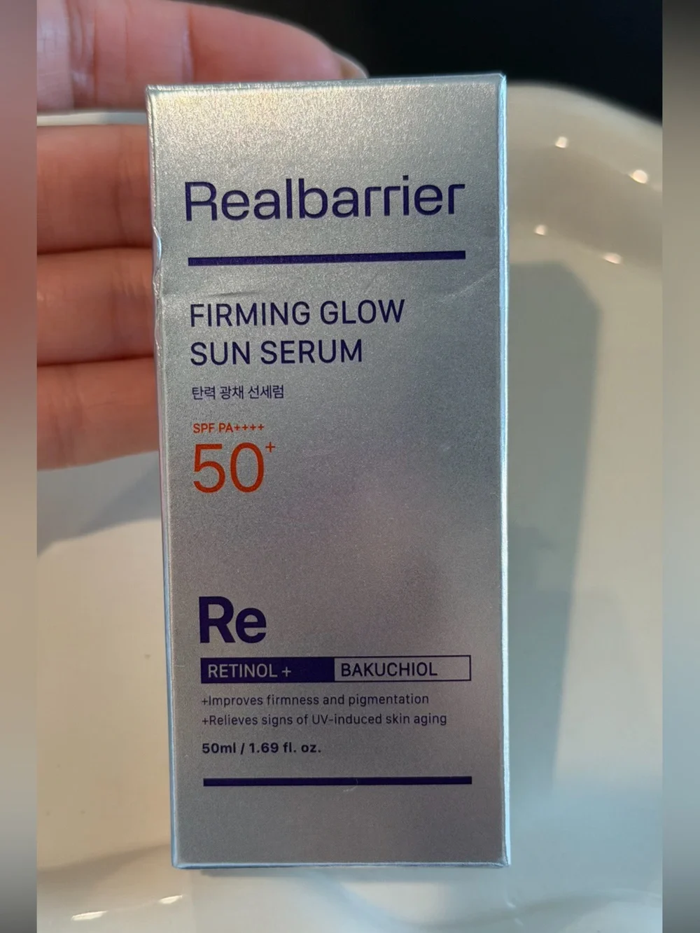 NIB Realbarrier Firming Glow Sun Serum SPF50+ PA++++ 50ml